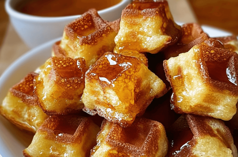 How to Make Irresistible Cornbread Waffle Bites with Honey Butter Syrup