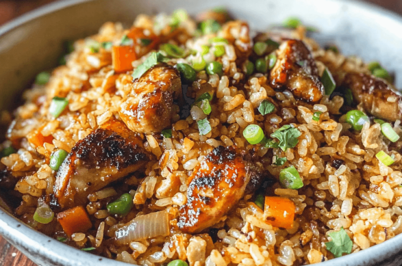 Homemade Garlic Chicken Fried Rice: Better Than Takeout!