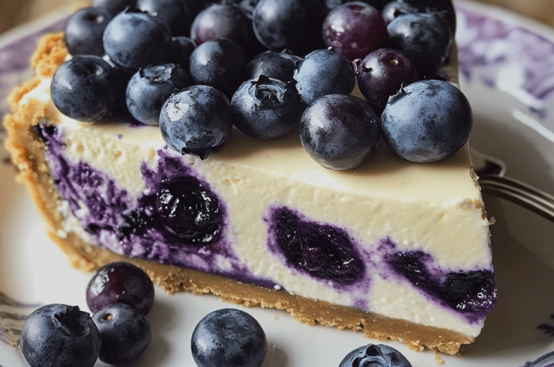 How to Make an Elegant White Chocolate Blueberry Cheesecake