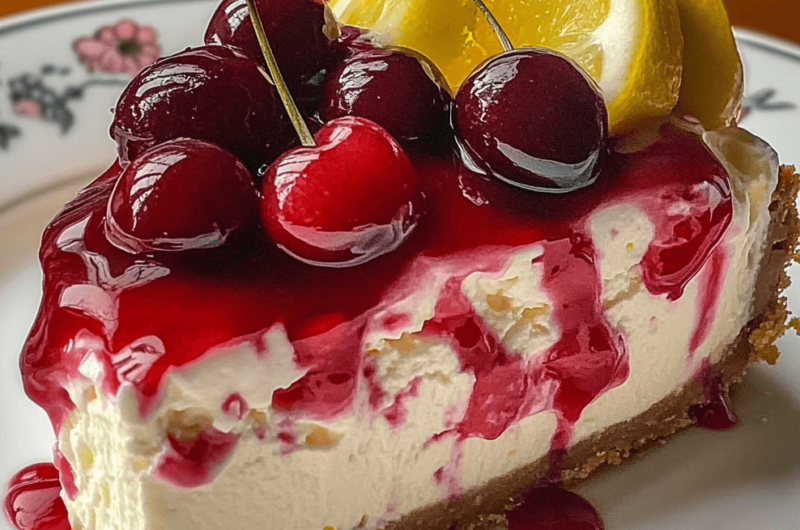 The Best Refreshing Cherry Lemon Delight Cheesecake You’ll Ever Taste