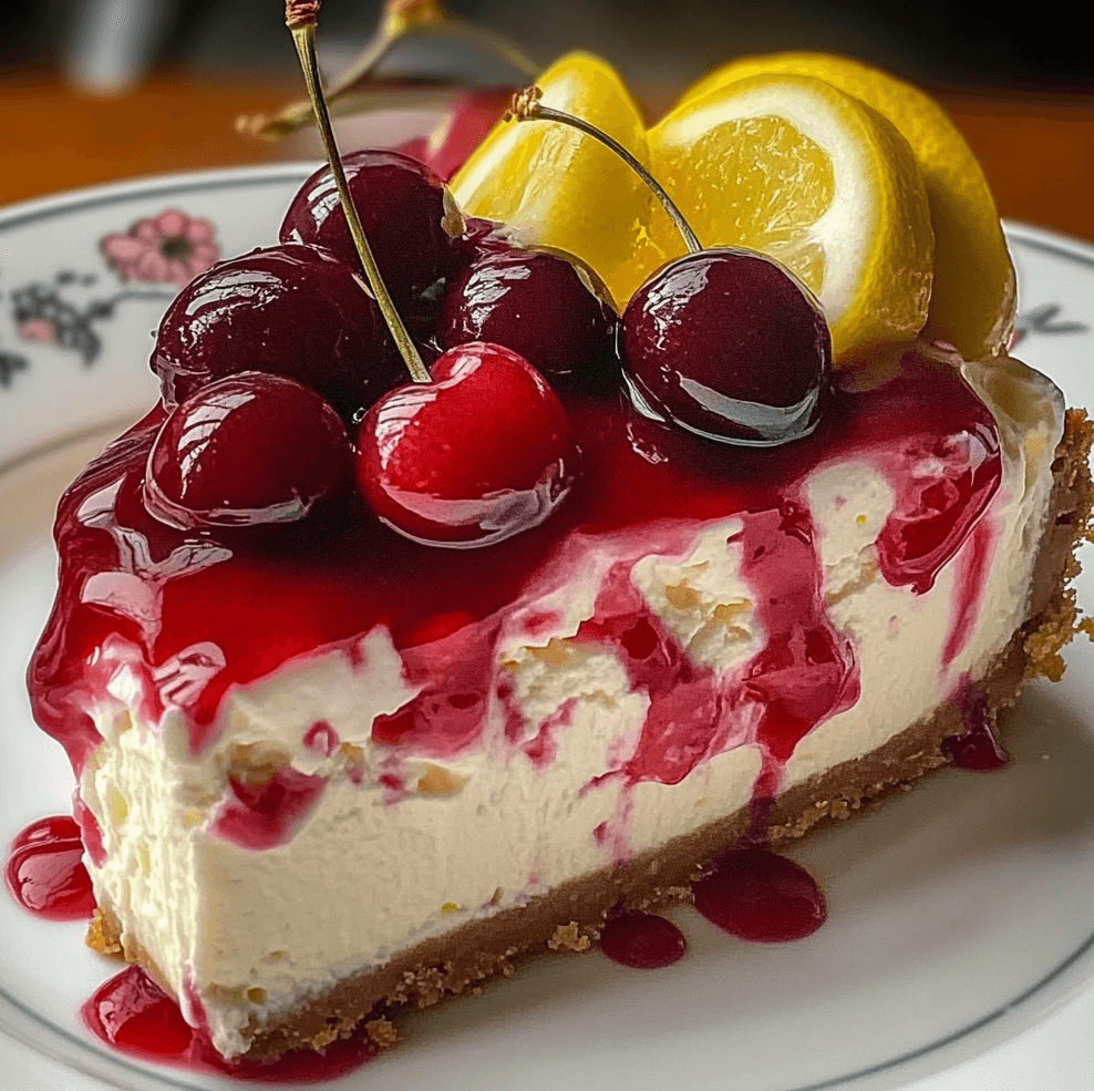 The Best Refreshing Cherry Lemon Delight Cheesecake You’ll Ever Taste