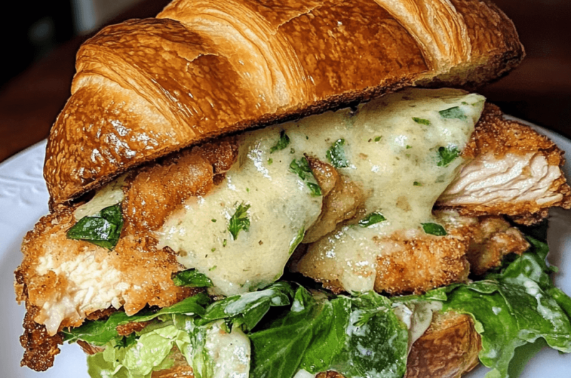 Easy Chicken Caesar Croissant Sandwich Recipe for a Gourmet Lunch
