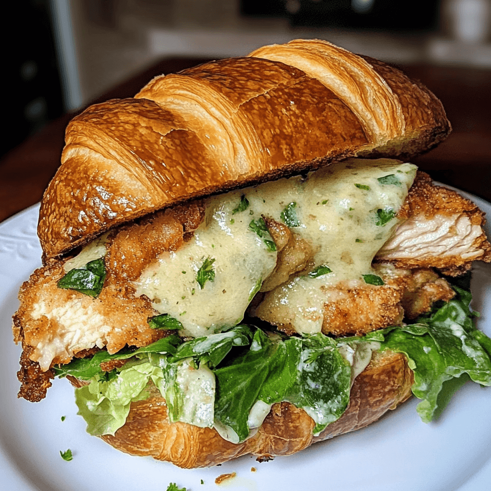 Easy Chicken Caesar Croissant Sandwich Recipe for a Gourmet Lunch
