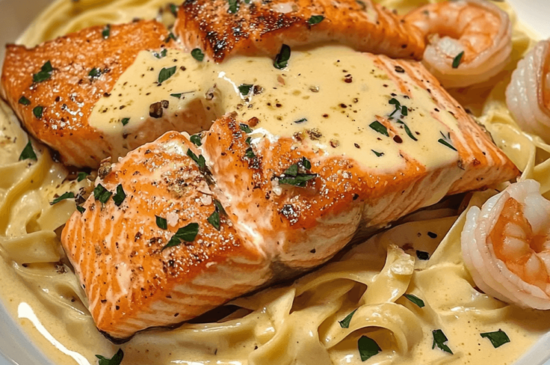 How to Make the Best Salmon and Shrimp Alfredo at Home