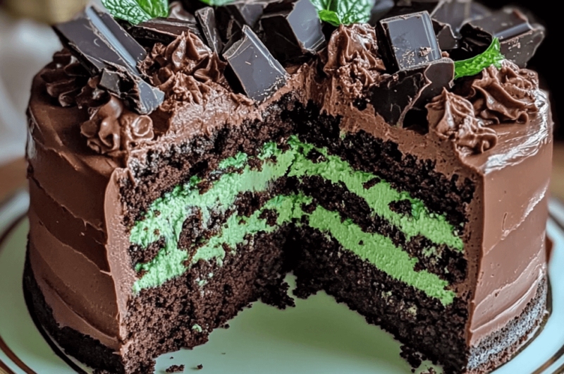 How to Make the Perfect Mint Chocolate Fudge Cheesecake Cake