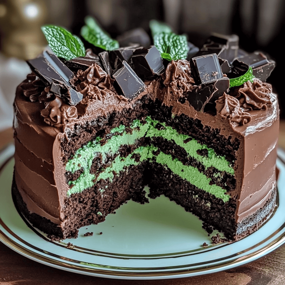 How to Make the Perfect Mint Chocolate Fudge Cheesecake Cake