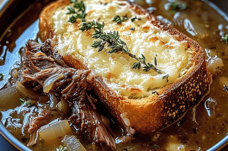 How to Make French Onion Short Rib Soup with Gruyère Toast
